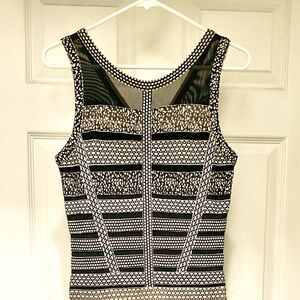 Black & tan cocktail dress by Lucy & Co